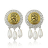 Alloy Geometric Vintage Earrings For Women With Electroplating Treatment