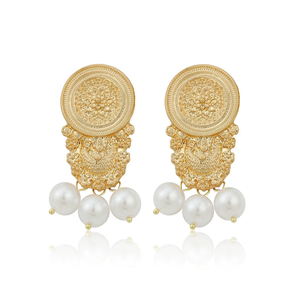Alloy Geometric Vintage Earrings For Women With Electroplating Treatment