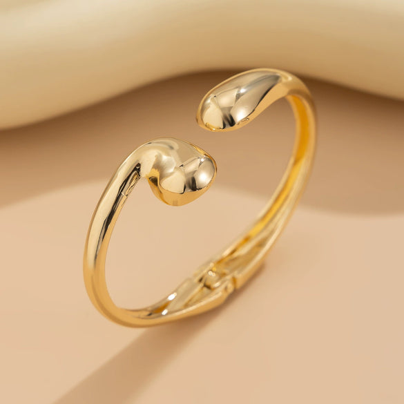 Alloy Geometric Water Drop Light Luxury Style Electroplated Bracelet