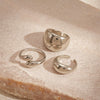 Alloy Geometric Water Drop Pleated Opening Ring Bracelet For Women With Glaze Surface And Electroplating