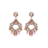 Alloy Geometric Water Drop Tassel Earrings Set With Diamonds For Women