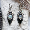 Alloy Geometric Witchcraft Black Arrow Labrador Pearl Earrings For Women With Electroplating