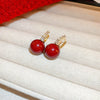 Alloy Geometric Women's Earrings With Oil Drop And Flower Design Light Luxury Style