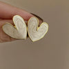 Alloy Geometric Women's Earrings With Oil Drop And Flower Design Light Luxury Style