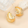 Alloy Geometric Women's Fashion Threaded Metal Jewelry Electroplated Earrings