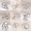 Alloy Geometric Women's Pearl Brooch And Silk Scarf Buckle Electroplated Accessories