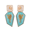 Alloy Glass Stainless Steel Earrings Electroplating Trendy Jewelry