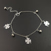 Alloy Gold Plated Anklet With Three Bells For Women Cartoon And Plant Flowers Style Electroplated Foot Ornaments