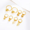 Alloy Goldplated Elegant Fashion Tassel Star And Heart Earrings For Women