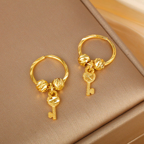 Alloy Goldplated Elegant Fashion Tassel Star And Heart Earrings For Women