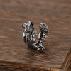 Alloy Gothic Lizard Animal Hiphop Open Ring