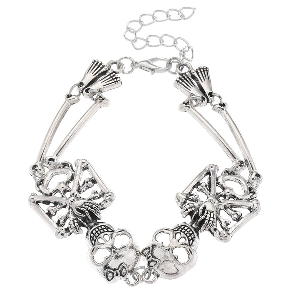 Alloy Gothic Skull Geometric Style Electroplated Unisex Bracelet