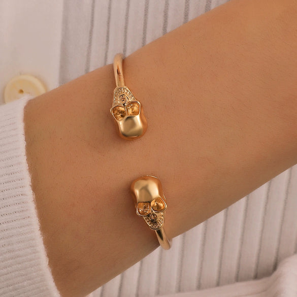 Alloy Gothic Skull Geometric Style Electroplated Unisex Bracelet