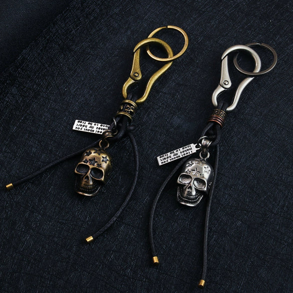 Alloy Gothic Skull Key Chain Pendant Electroplated Popular Exaggerated Personality Key Ornament