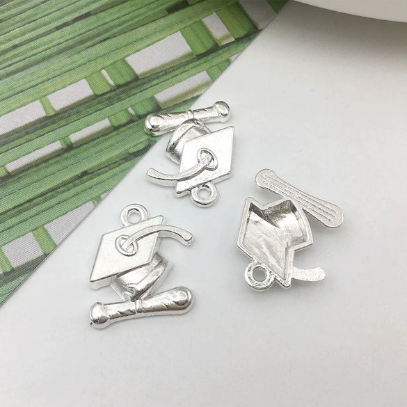 Alloy Graduation Cap Cartoon Style Jewelry Accessories Pendant With Electroplating