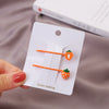 Alloy Hair Accessories With Fruit And Flower Design And Baking Paint Process