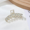 Alloy Hairpin Elegant Diamond Pearl Cross Double Classic Inlay Design
