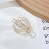 Alloy Hairpin Elegant Diamond Pearl Cross Double Classic Inlay Design