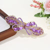 Alloy Hairpin With Diamond For Women Spring Clip Style Creative Butterfly Design Highend Crystal Elegant Plants Flowers Style