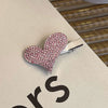 Alloy Hairpin With Rhinestone For Women Pink Love Style Duckbill Clip