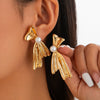 Alloy Half Bow Geometric French Retro Style Electroplated Women's Ear Jewelry