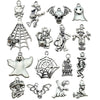 Alloy Halloween Jewelry Charms With Skull Skeleton Hand Pumpkin And More Electroplated Accessories