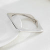 Alloy Hammered Geometric Curved Exaggerated Open Bracelet With Electroplating