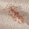 Alloy Hand Knitted Flower Leaf Bridal Hair Comb Pin Hair Accessories For Women