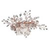 Alloy Hand Knitted Flower Leaf Bridal Hair Comb Pin Hair Accessories For Women