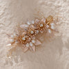Alloy Hand Knitted Flower Leaf Bridal Hair Comb Pin Hair Accessories For Women