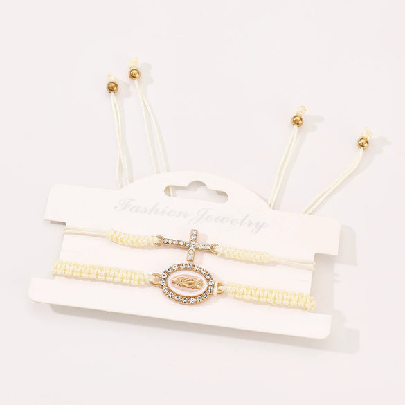 Alloy Handmade Cross Bracelet Unisex