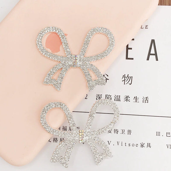 Alloy Handmade Diamond Bow Jewelry Accessories For Mobile Phone Shell