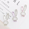 Alloy Handmade Diamondencrusted Rabbit Head Mobile Phone Case Accessories