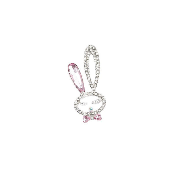 Alloy Handmade Diamondencrusted Rabbit Head Mobile Phone Case Accessories