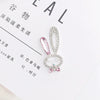 Alloy Handmade Diamondencrusted Rabbit Head Mobile Phone Case Accessories
