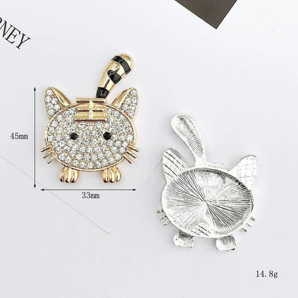 Alloy Handmade Diamondencrusted Tiger Pattern Jewelry And Mobile Phone Shell Accessories