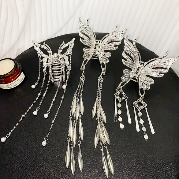 Alloy Handmade Elegant Hollow Butterfly Tassel Hairpin Women's Hair Accessories