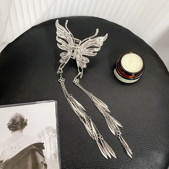 Alloy Handmade Elegant Hollow Butterfly Tassel Hairpin Women's Hair Accessories