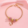 Alloy Handmade Fashion Geometric Unisex And Women's Breast Cancer And Aids Prevention Jewelry Necklace And Bracelet