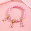 Alloy Handmade Fashion Geometric Unisex And Women's Breast Cancer And Aids Prevention Jewelry Necklace And Bracelet