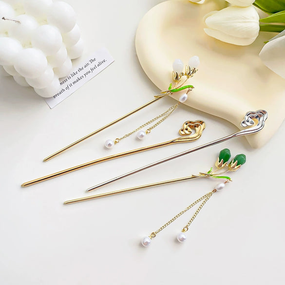 Alloy Handmade Flower Metal Hairpin For Women
