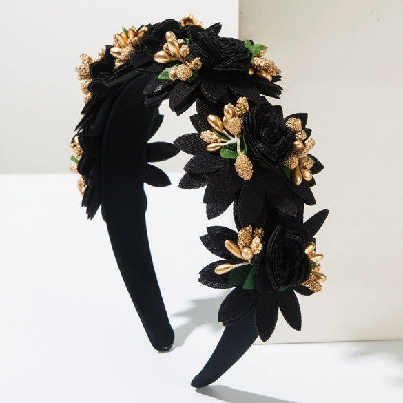 Alloy Handmade Forest Style Artificial Flower Women's Hair Headband Hair Accessories