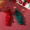 Alloy Handmade Geometric Christmas Jewelry Earrings With Bell Tree And Bulb Elements