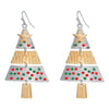 Alloy Handmade Geometric Christmas Jewelry Earrings With Bell Tree And Bulb Elements