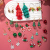 Alloy Handmade Geometric Christmas Jewelry Earrings With Bell Tree And Bulb Elements