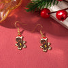Alloy Handmade Geometric Christmas Jewelry Earrings With Bell Tree And Bulb Elements