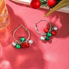 Alloy Handmade Geometric Christmas Jewelry Earrings With Bell Tree And Bulb Elements