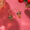 Alloy Handmade Geometric Christmas Jewelry Earrings With Bell Tree And Bulb Elements