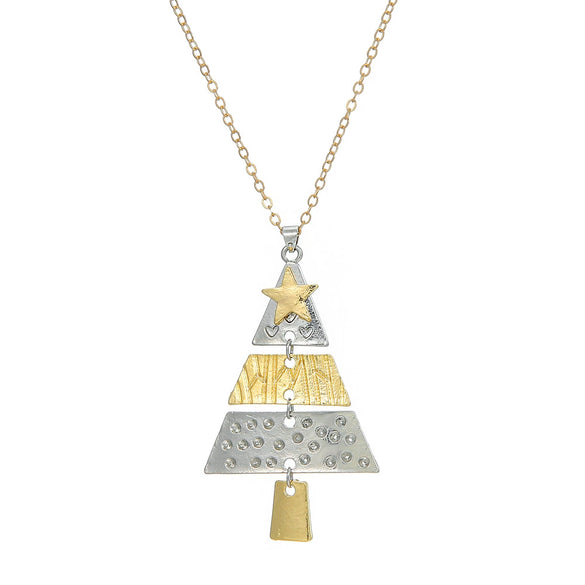 Alloy Handmade Geometric Christmas Tree And Pine Earrings