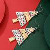 Alloy Handmade Geometric Christmas Tree And Pine Earrings